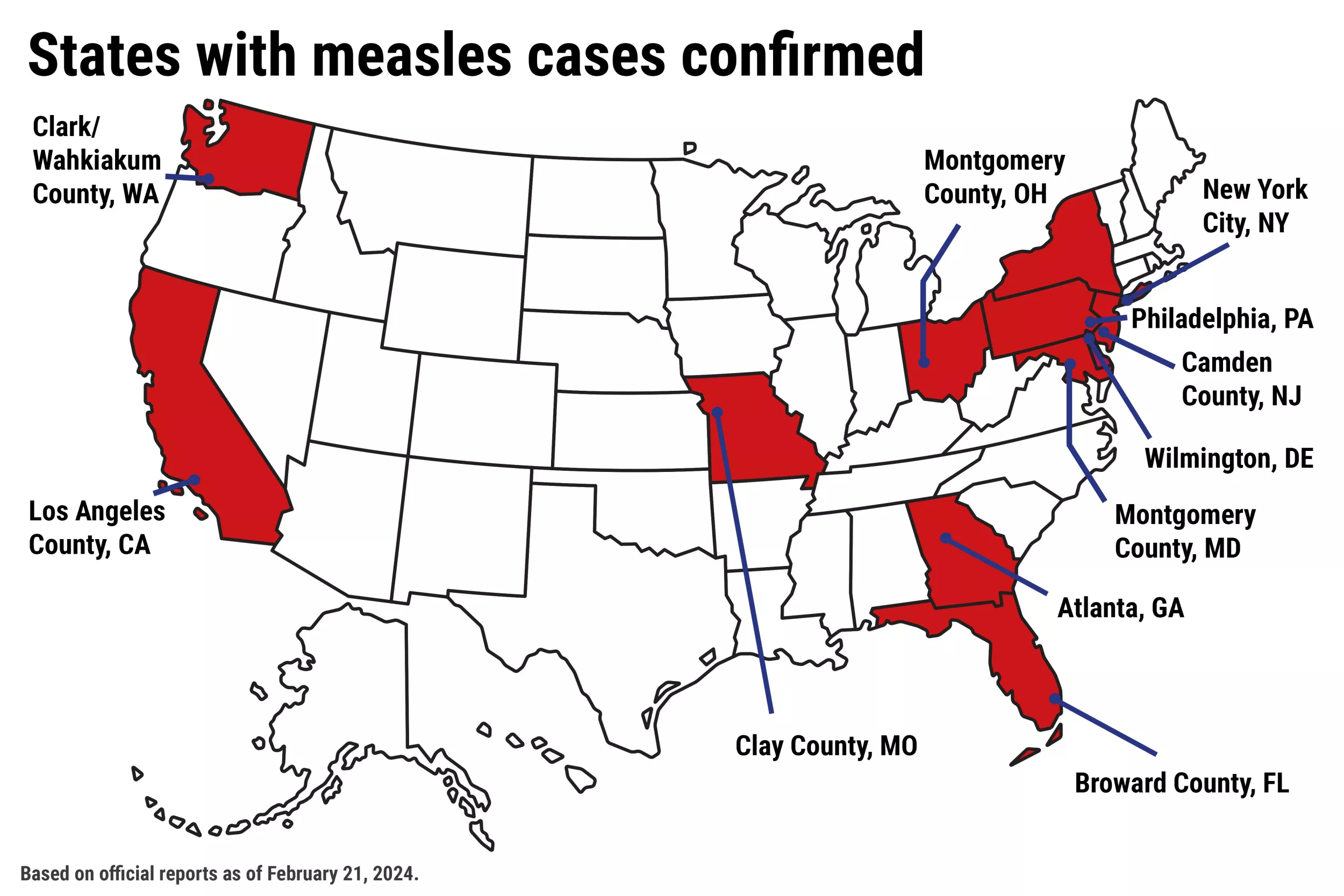 Measles Map Shows States With Reported Cases in 2024 - Vimarsana News