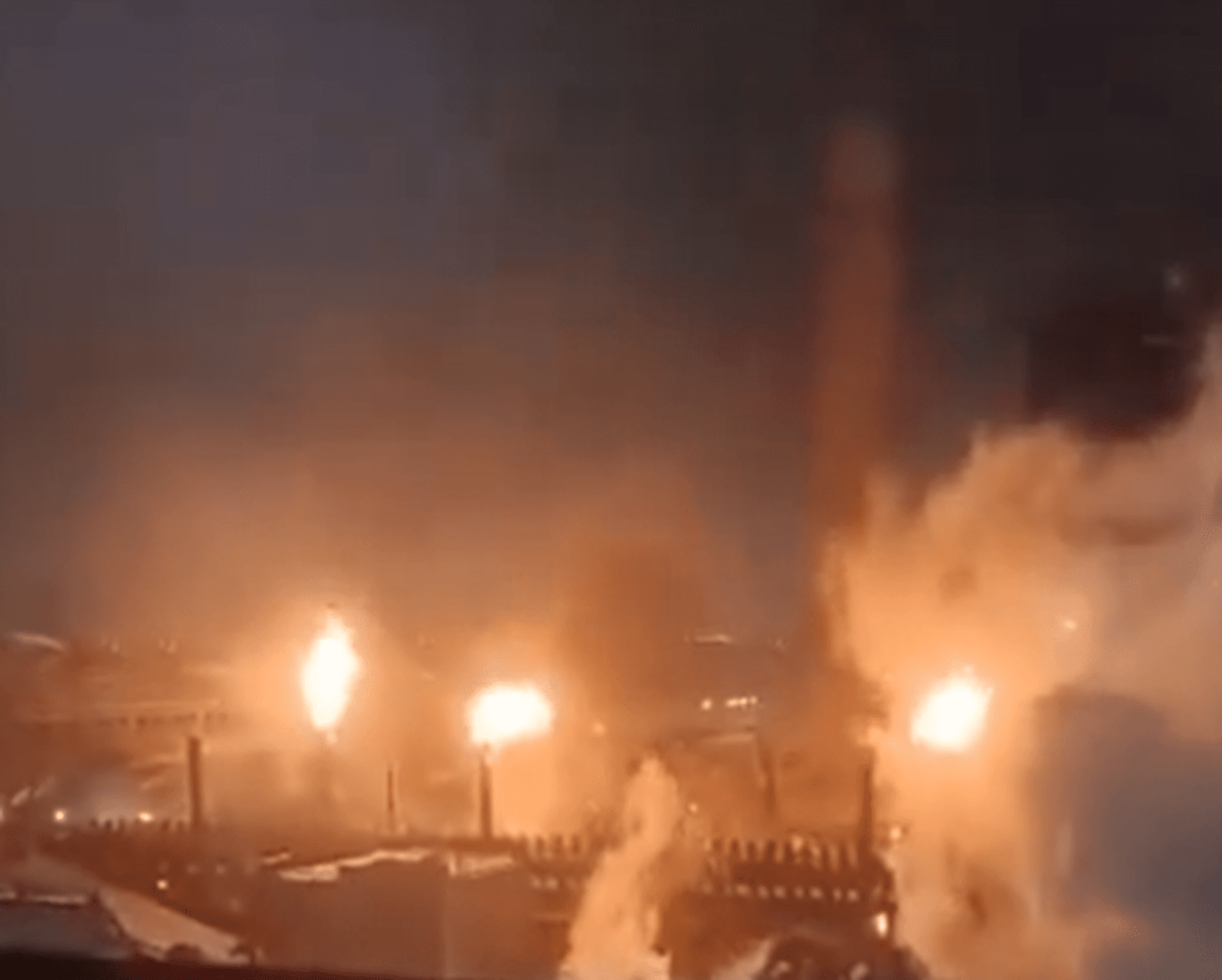 Explosions Rock Massive Russian Steel Plant After Drone Attack
