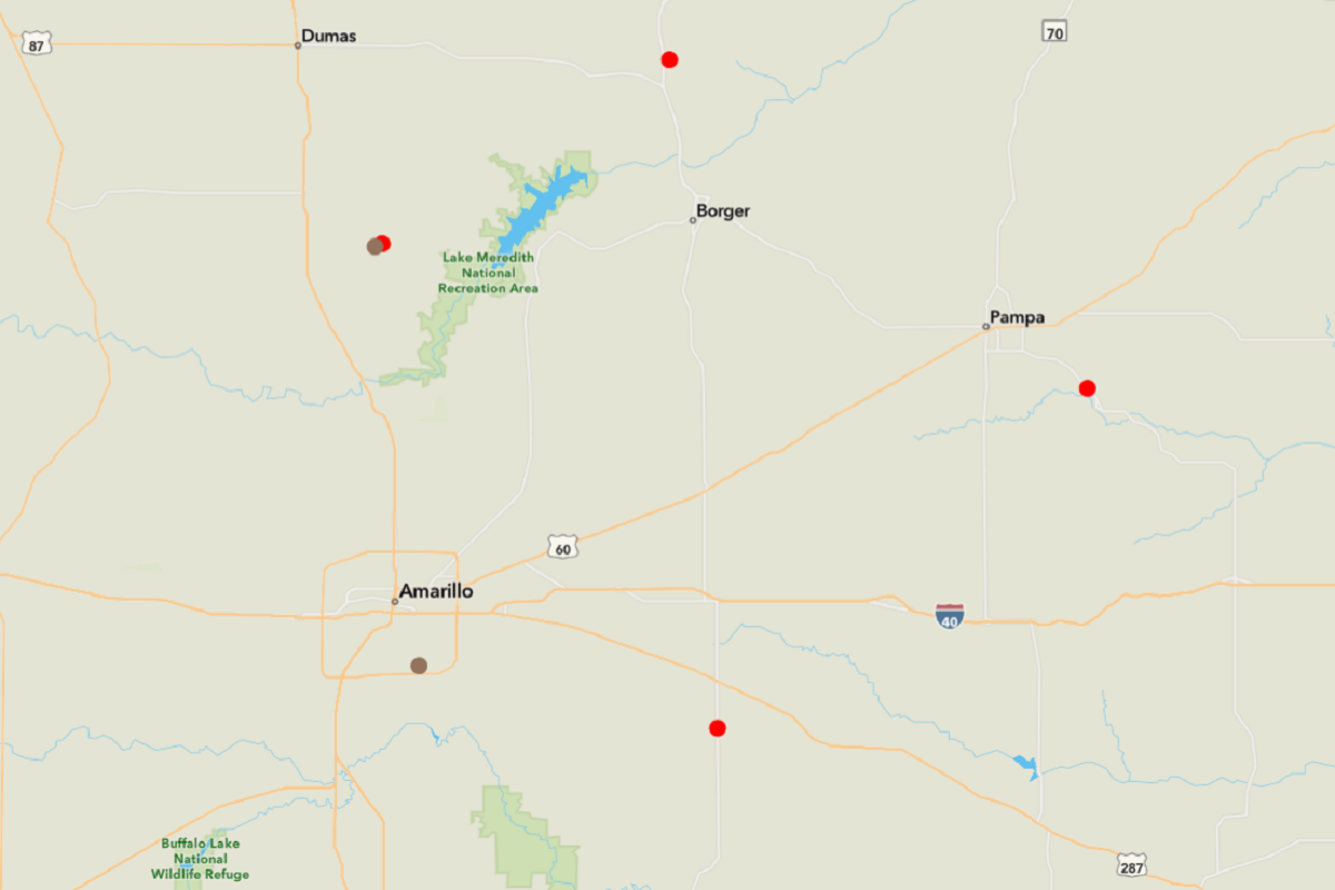 Texas Fire Map Update As Multiple Panhandle Blazes Break Out Newsweek   Texas Wildfires Map 