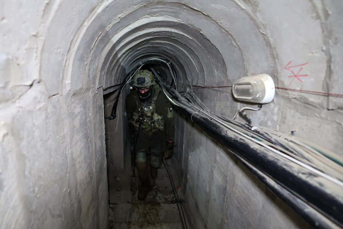 IDF soldier inside Hamas tunnel Gaza City
