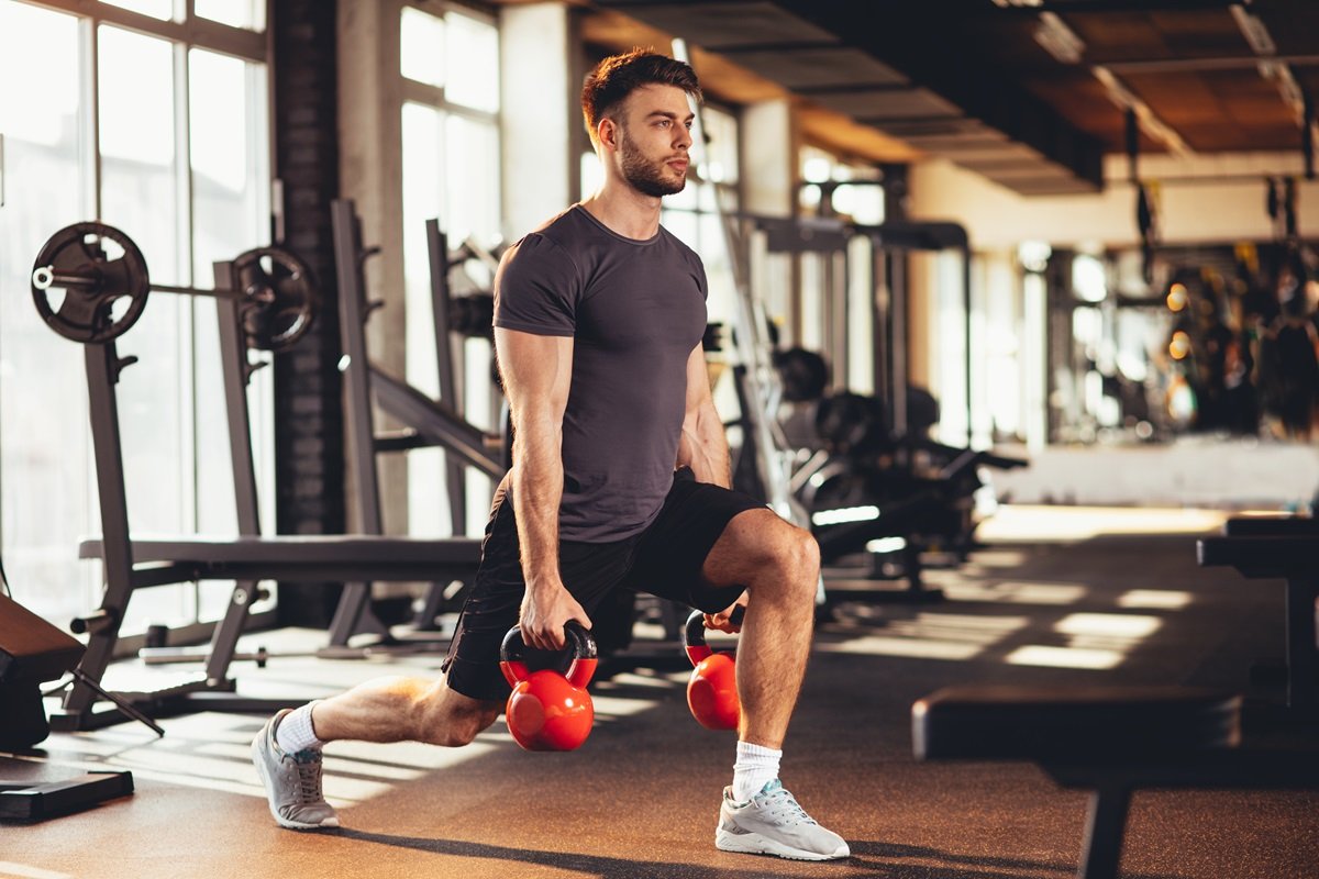 Man lifting weights