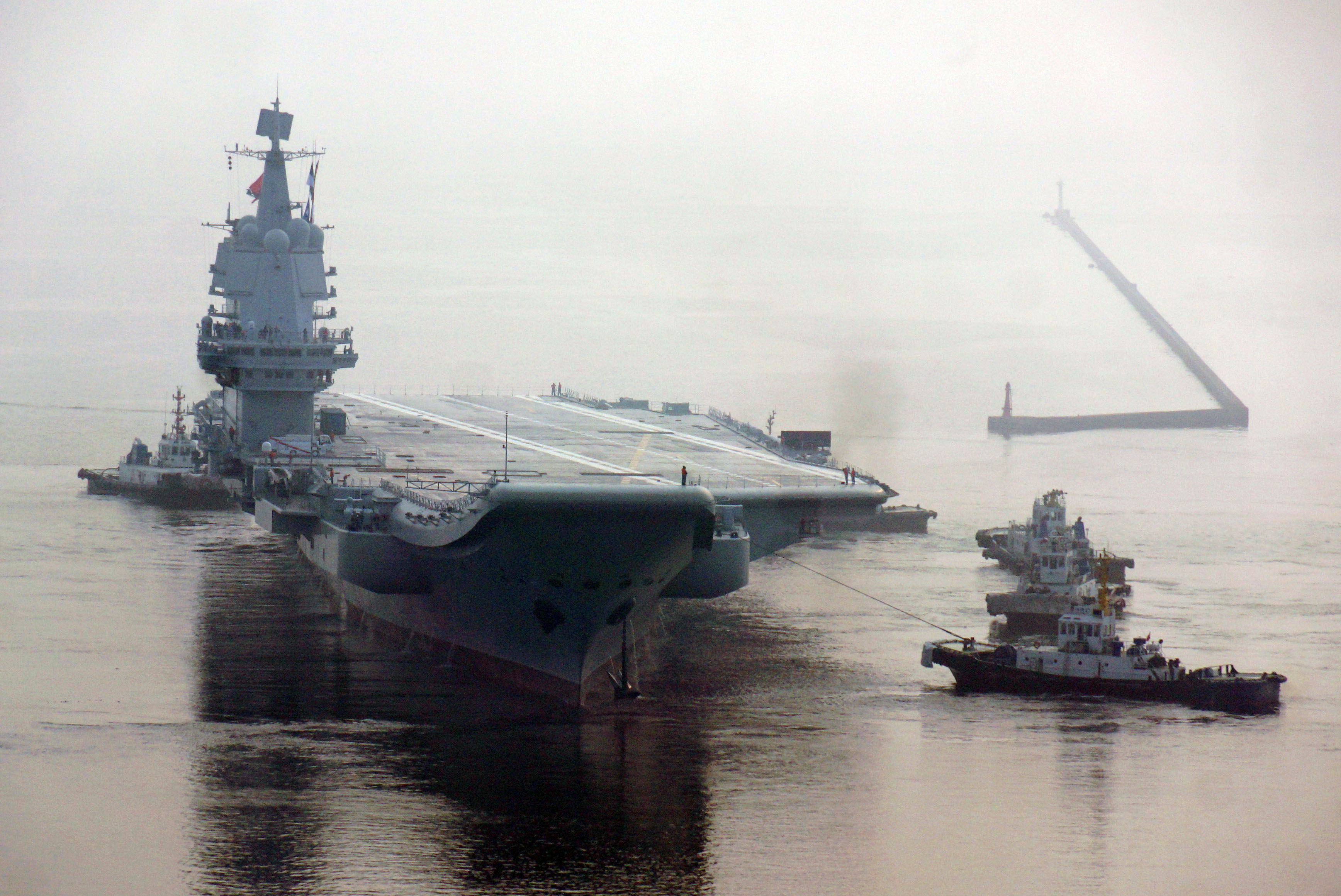 Pictures Show China's Soviet-Built Aircraft Carrier on the Move - Vimarsana News