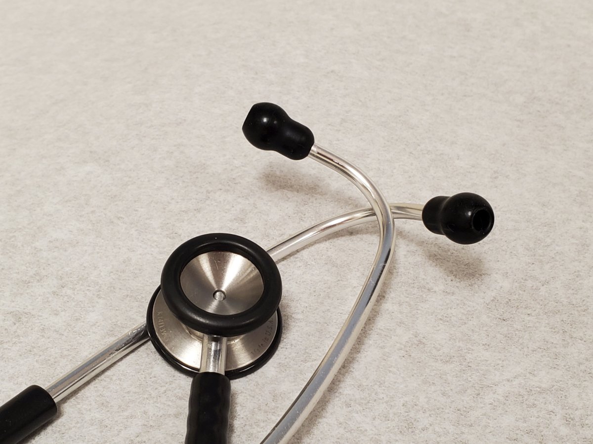 Close-up of doctor's stethoscope 