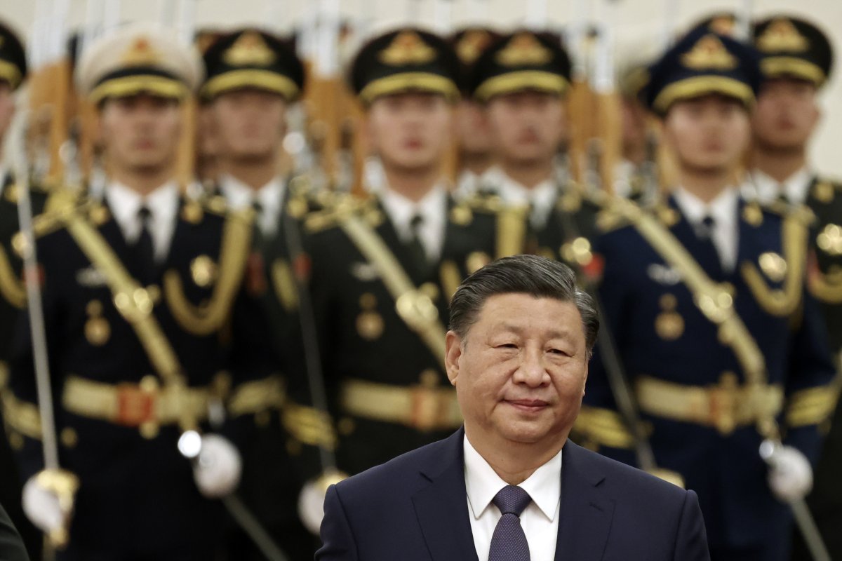 Xi Jinping Next To His Guards 