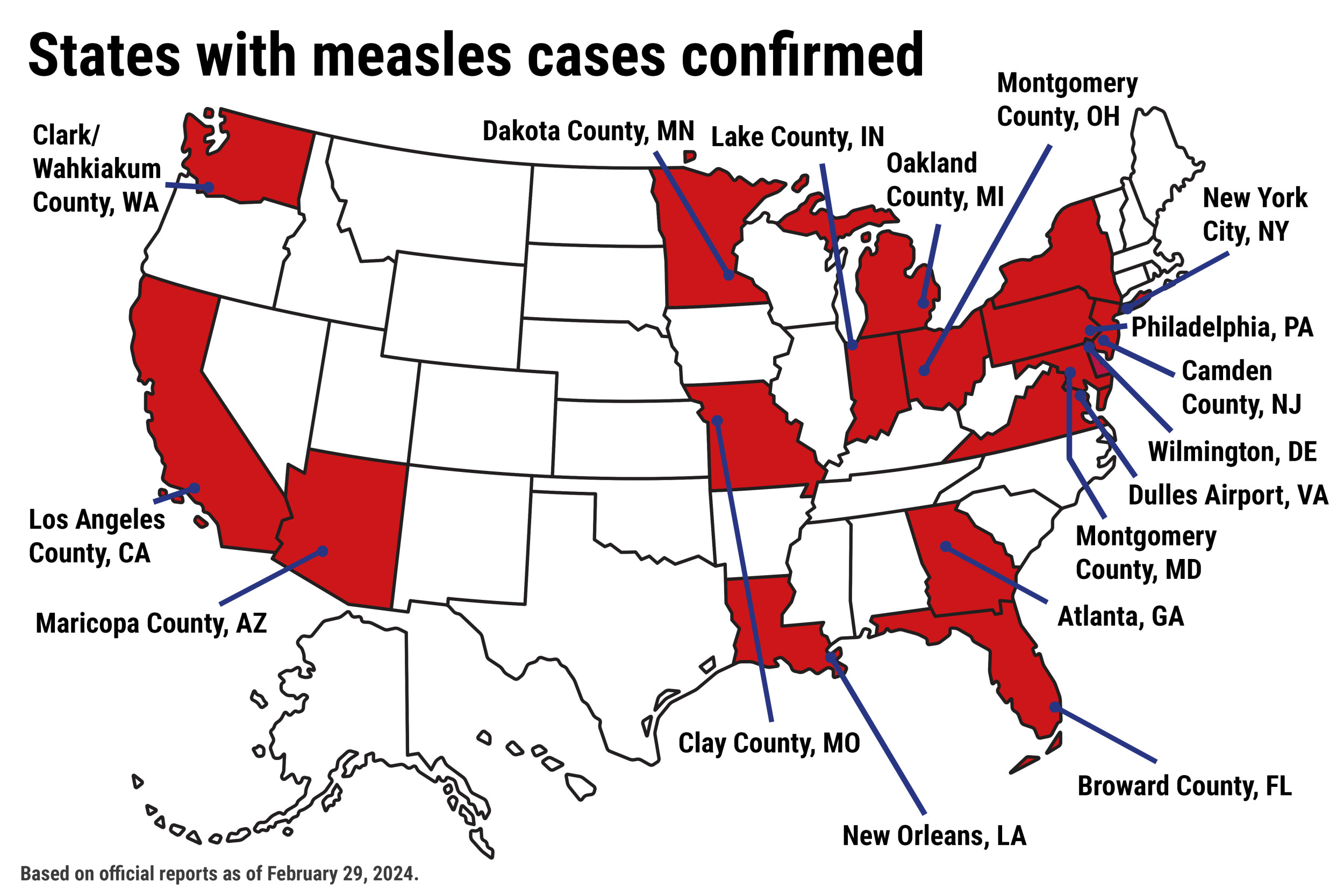 Measles Outbreak Map Shows 17 States With Reported Cases Newsweek