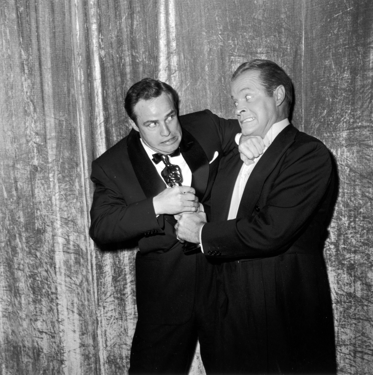Marlon Brando and Bob Hope, Oscars, 1955