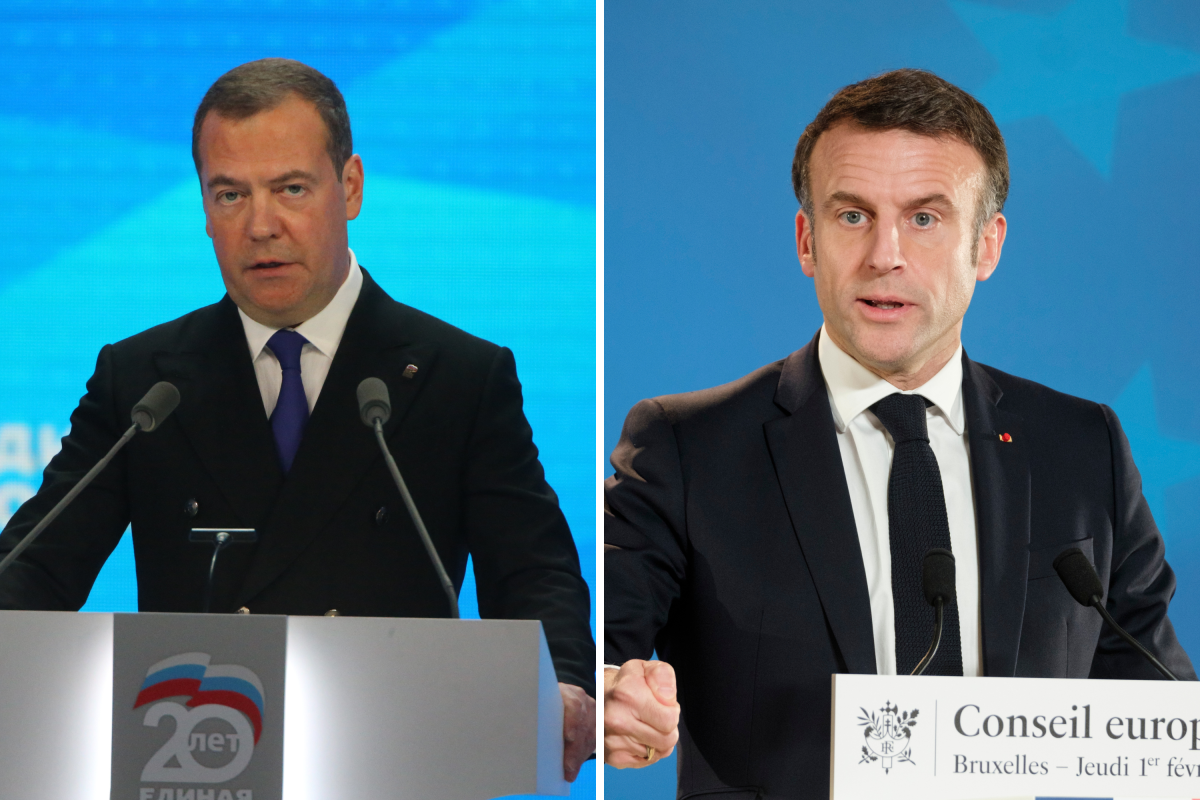 Medvedev and Macron 