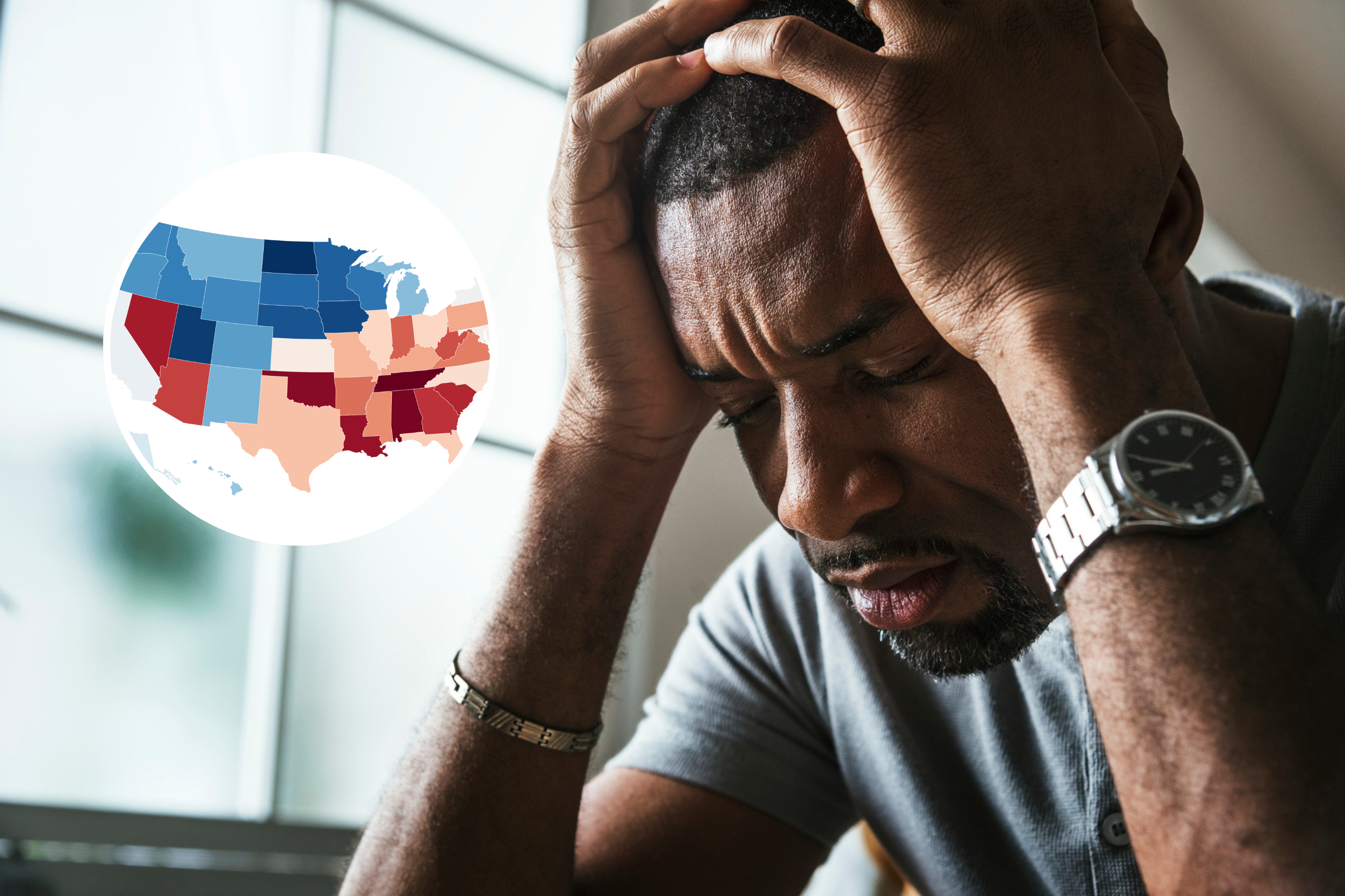 Map Shows the Most and Least Stressed US States