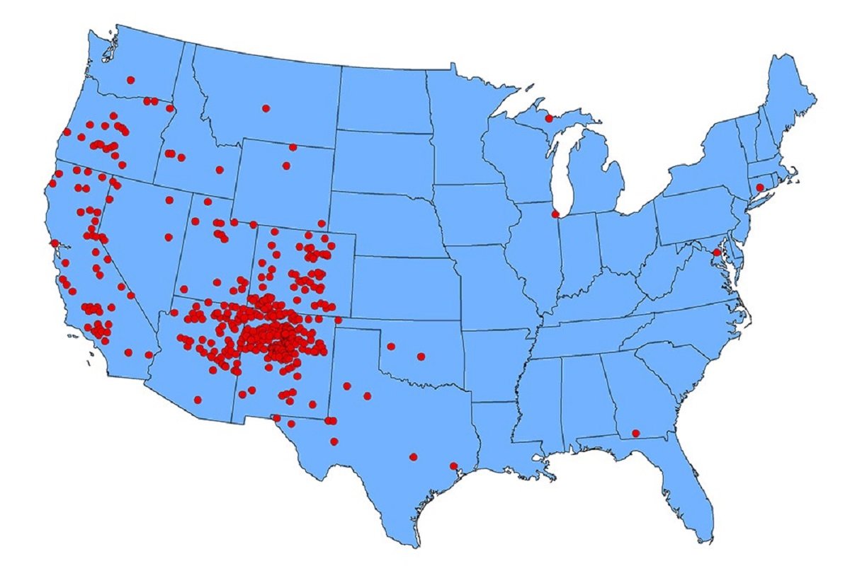 Plague map CDC