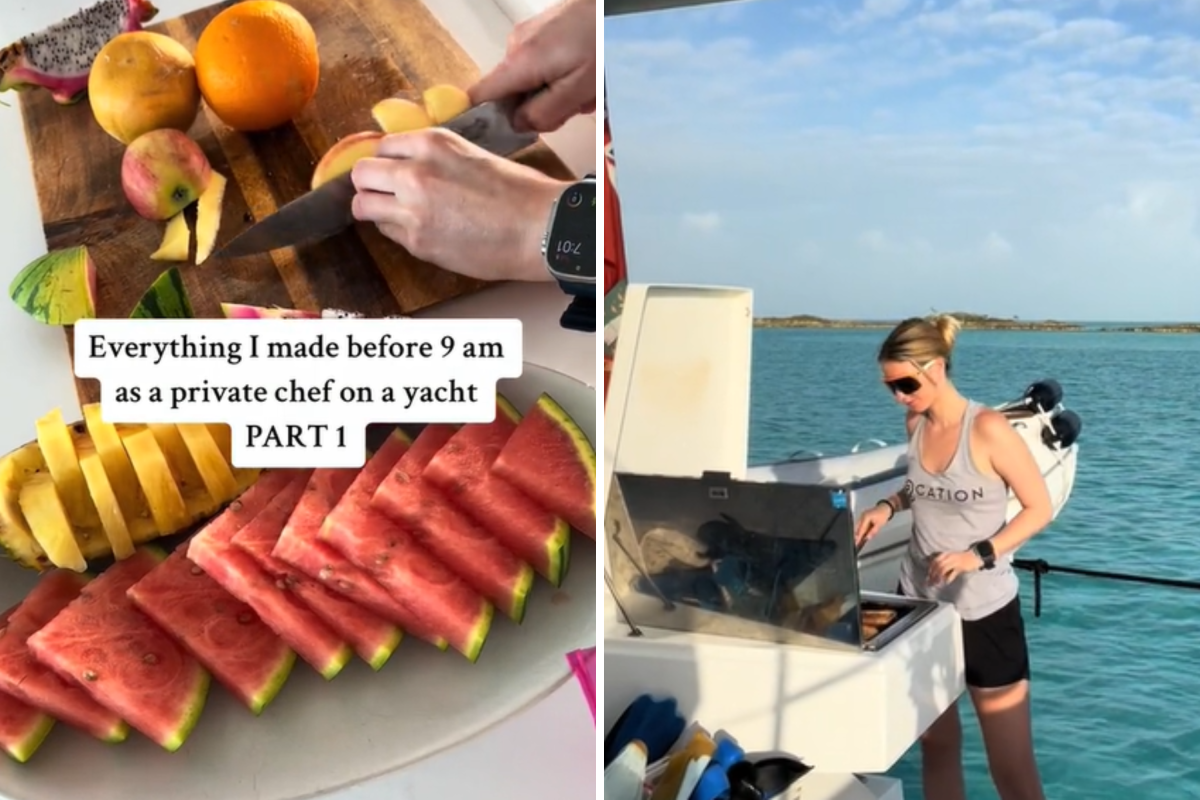 what chef cooks on yacht before 9am