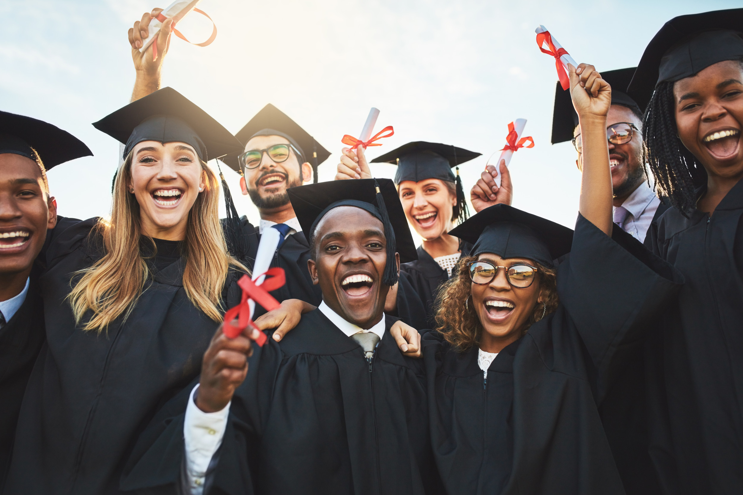 students graduating college