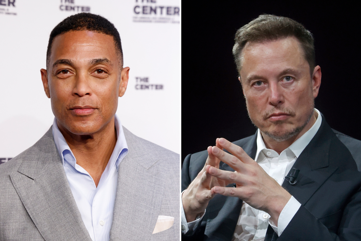 Don Lemon, 2023 (left), Elon Musk, 2023
