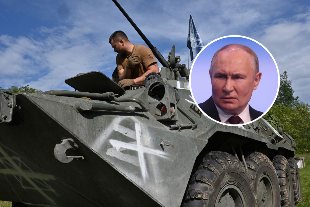 A Pro-Kyiv Russian fighter and Vladimir Putin