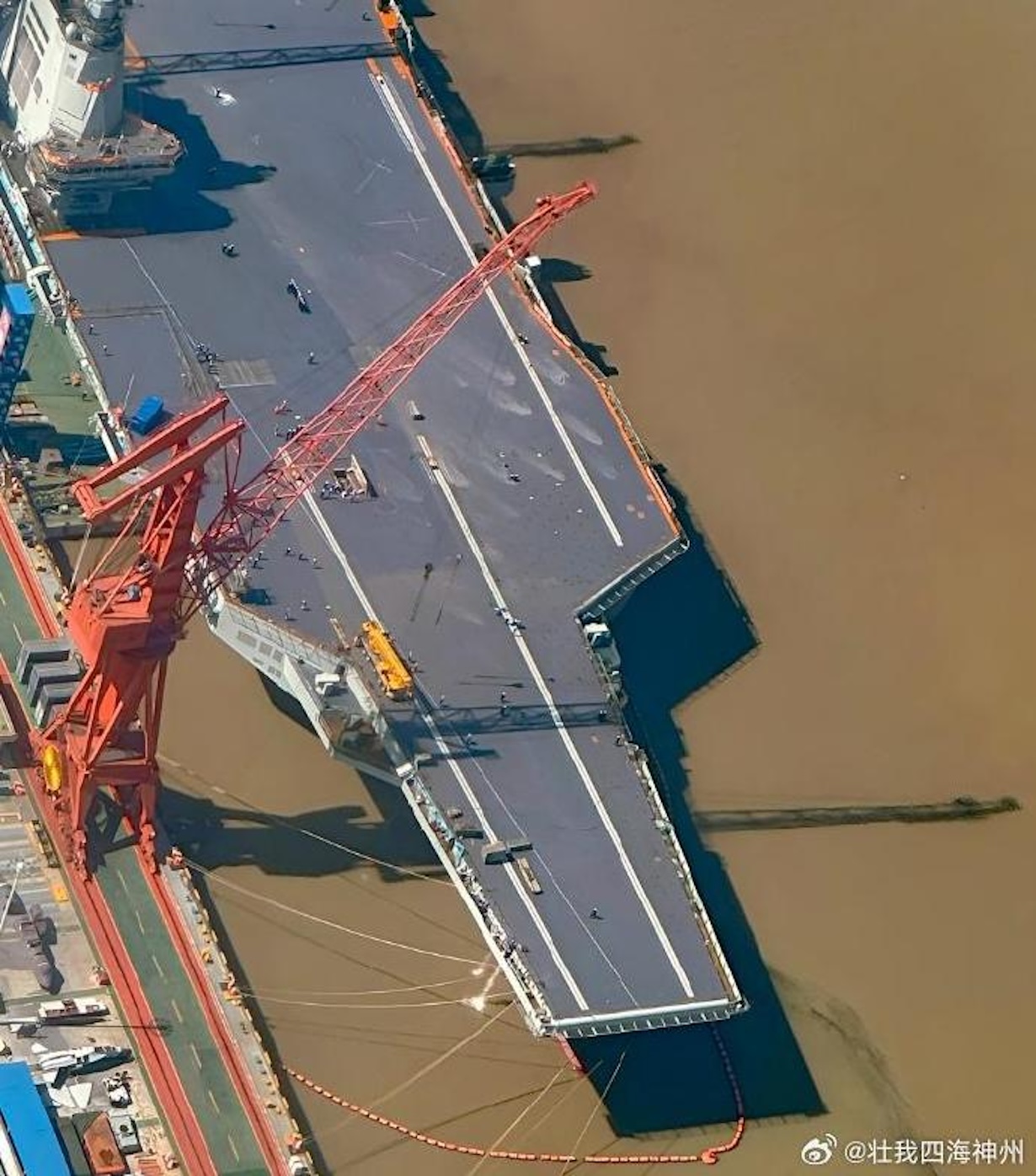 Rare Photos of China's Latest Aircraft Carrier Shared Online