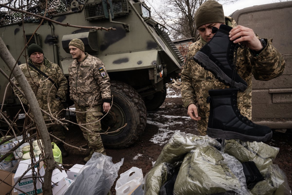 Ukrainian troops near Avdiivka