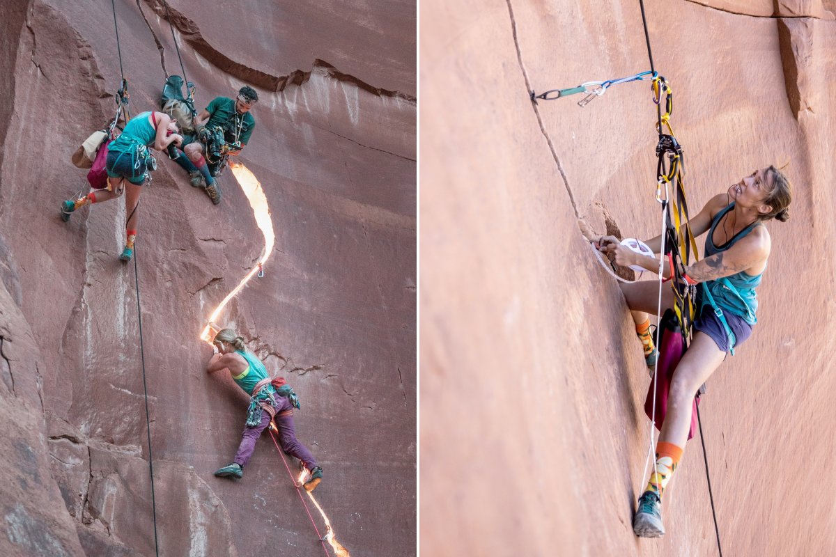 Krystle Wright climbing rock photography