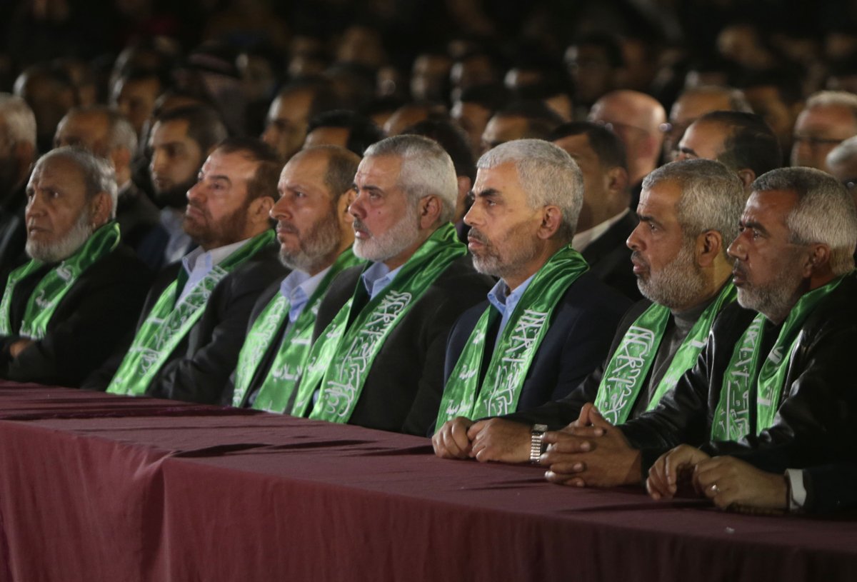 Ismail Haniyeh and Yahya Sinwar in 2017