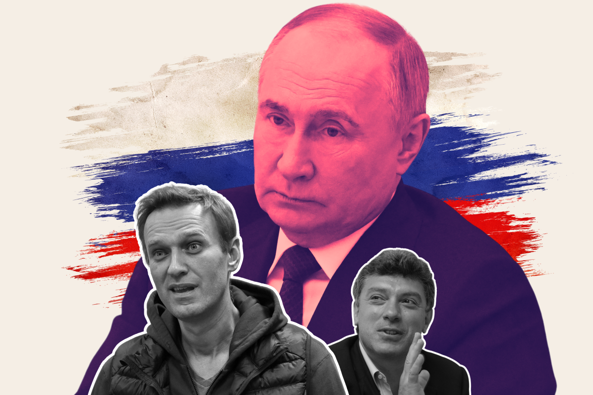 Putin Navalny Nemtsov illustration Russia