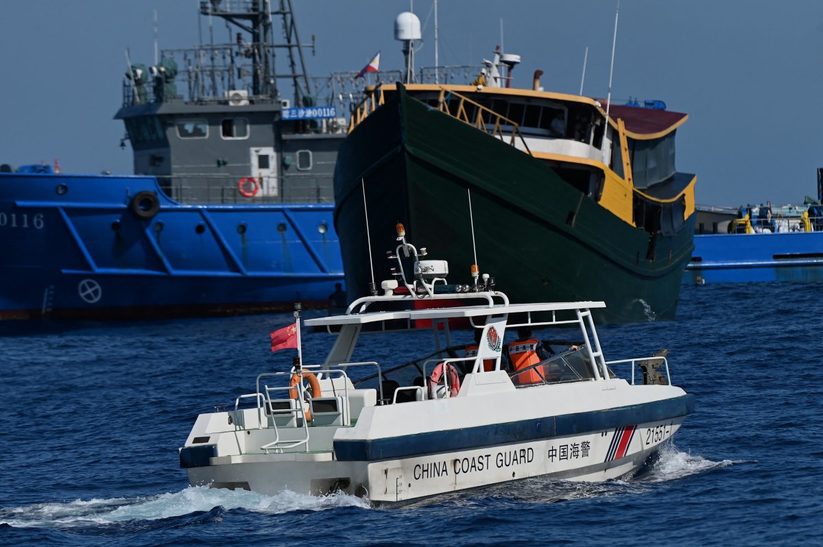 Chinese Coast Guard Sails Near Philippine Boat