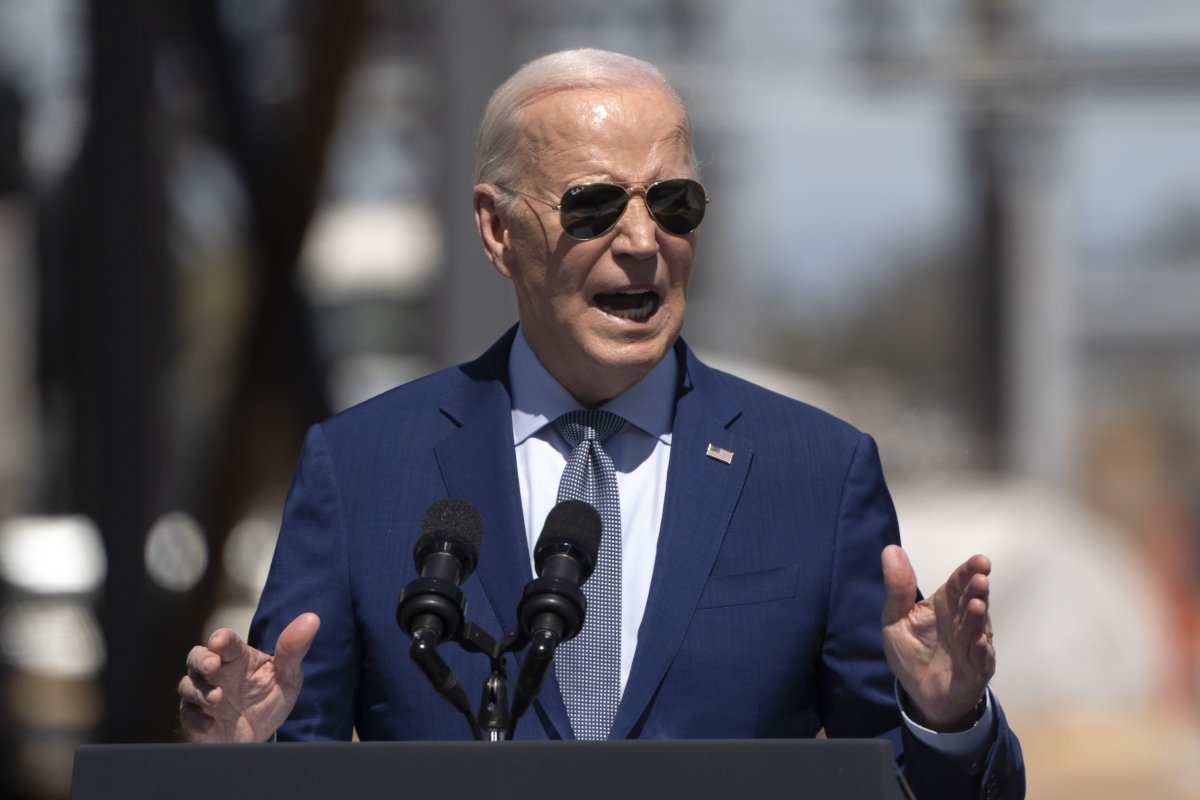 President Joe Biden gives a speech 