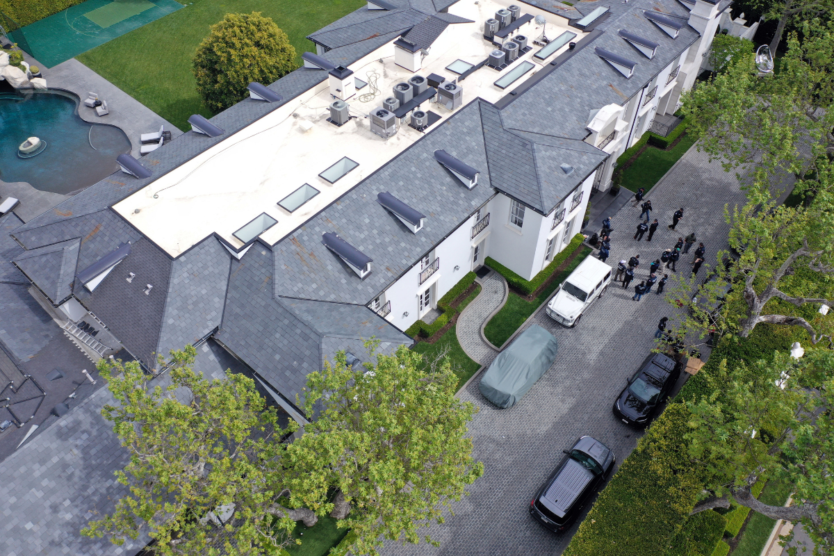 Aerial view of Sean Combs's LA Home