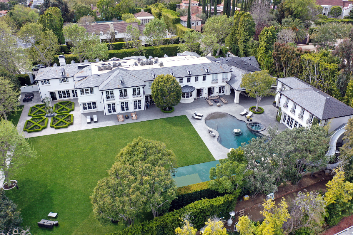 Aerial view of Sean Combs's LA Home