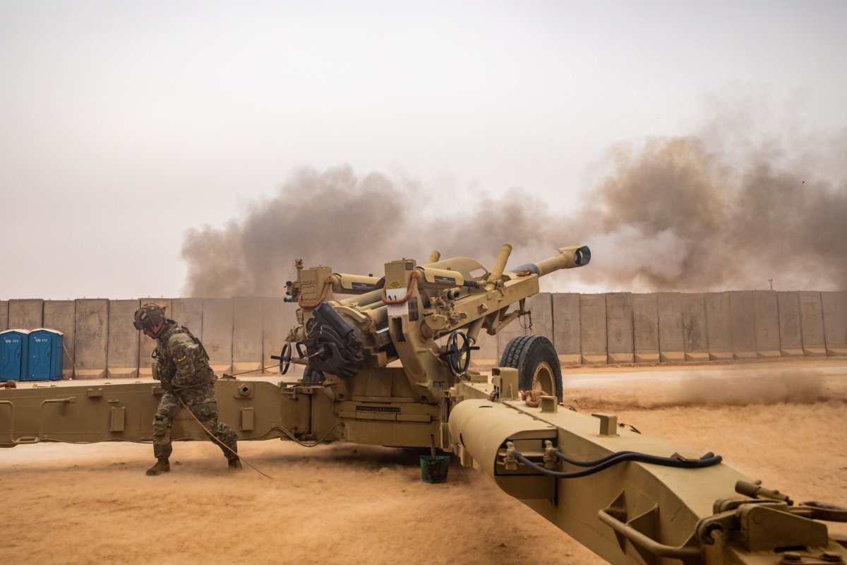 US, Army, fires, artillery, in Iraq