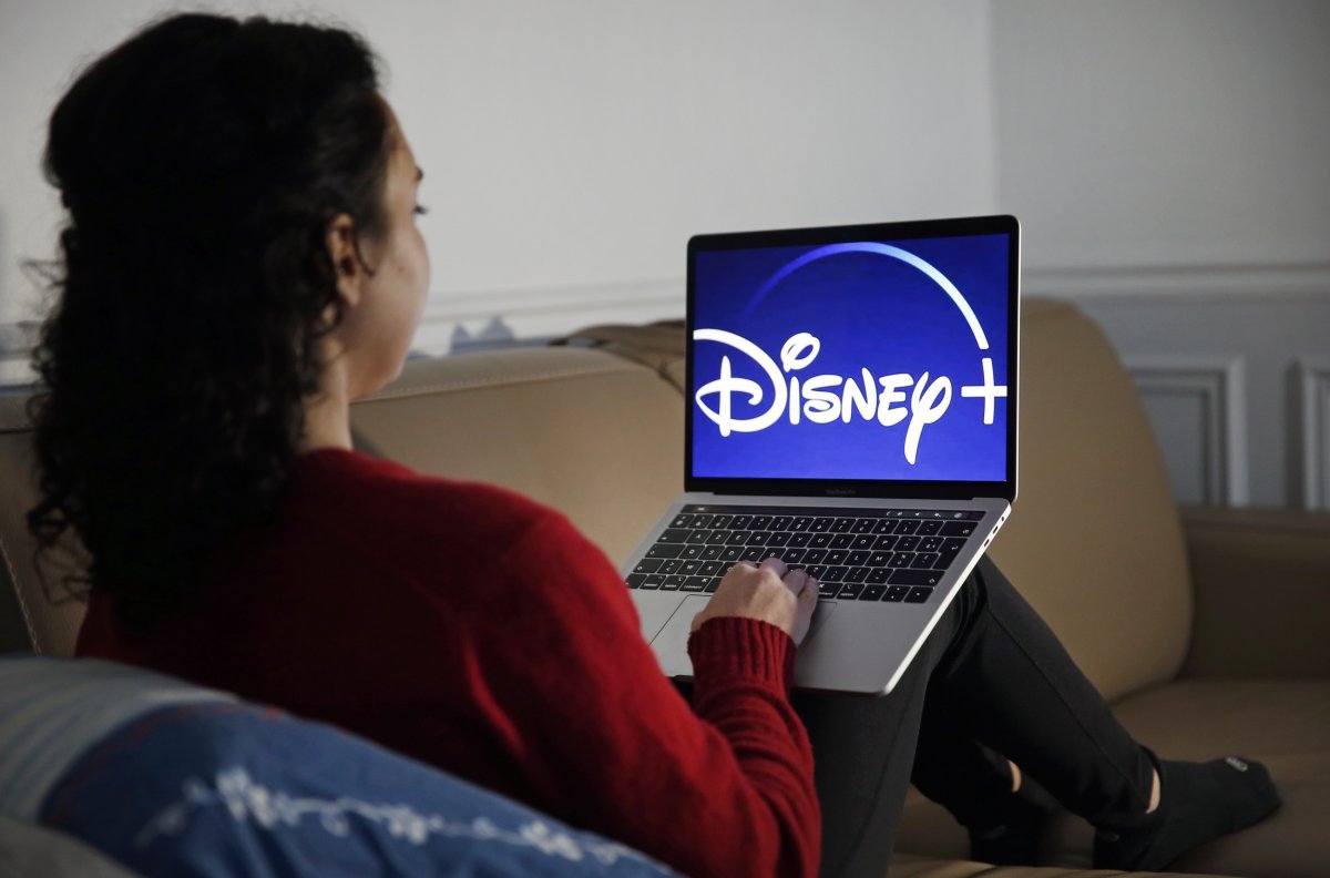 Disney+ logo on a laptop