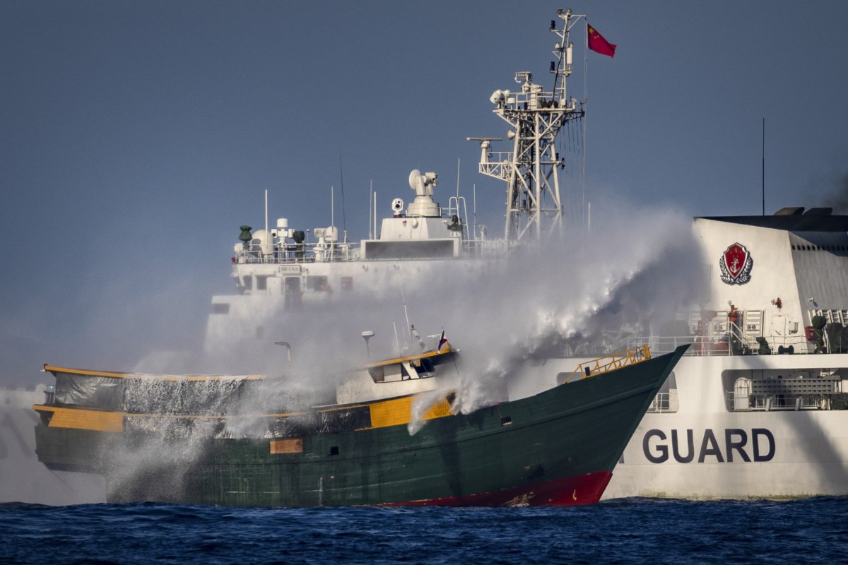 Chinese Coast Guard Sprays Philippine Supply Boat