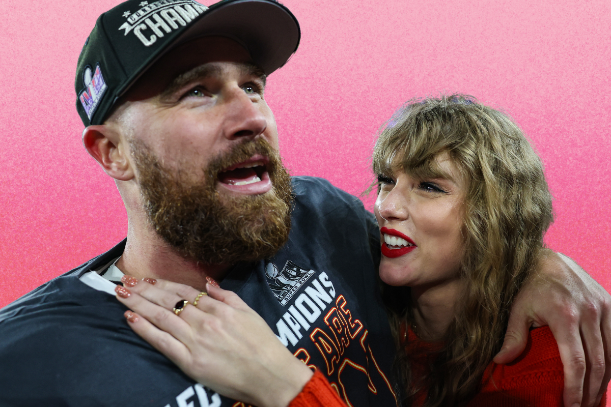 travis kelce and taylor swift hugging