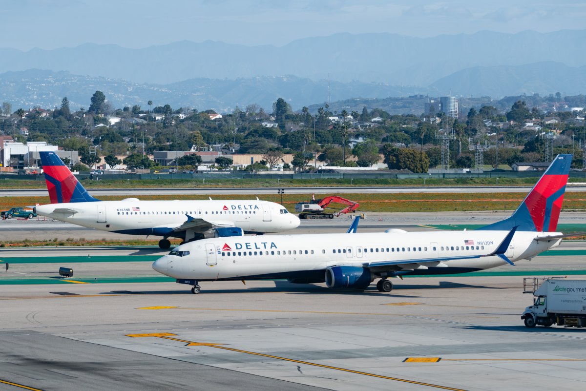 Delta Air Lines planes prepare for takeoff 