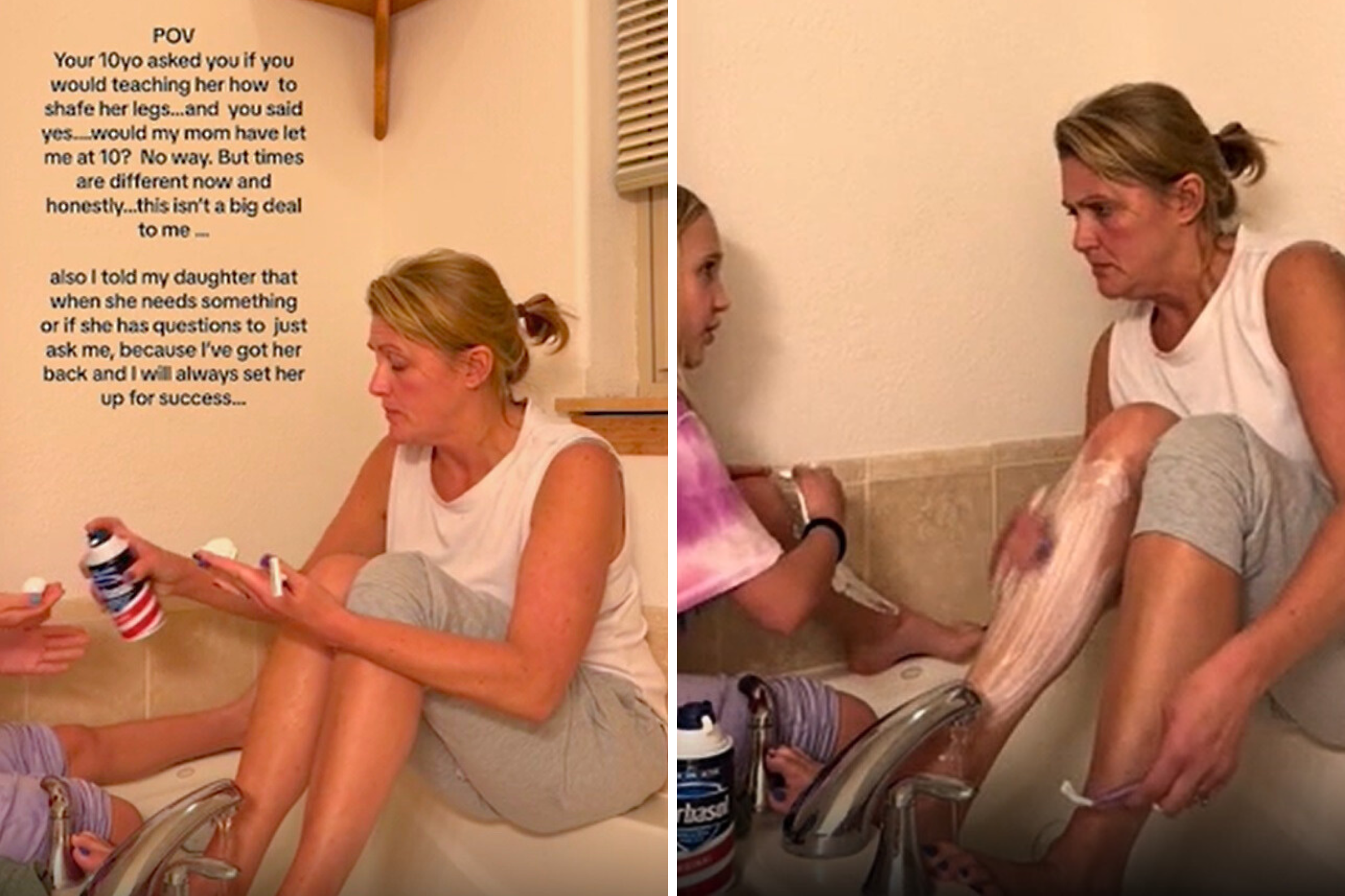 Heartwarming Reason Mom Is Helping Her Daughter Shave Her Legs at 10