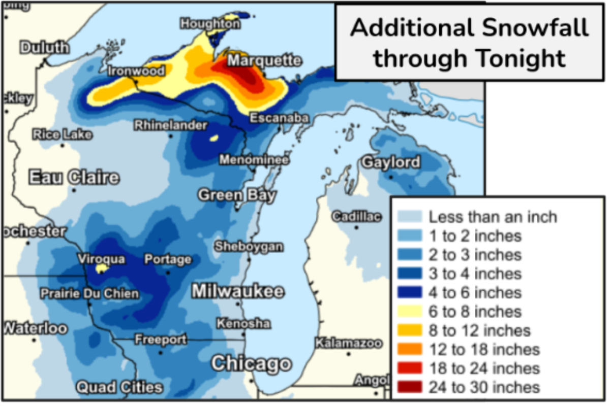 Snowfall Map Shows Biggest Impact in One 
