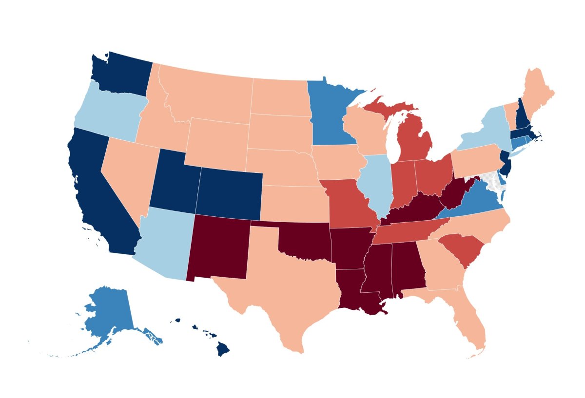 Carte des revenus aux États-Unis