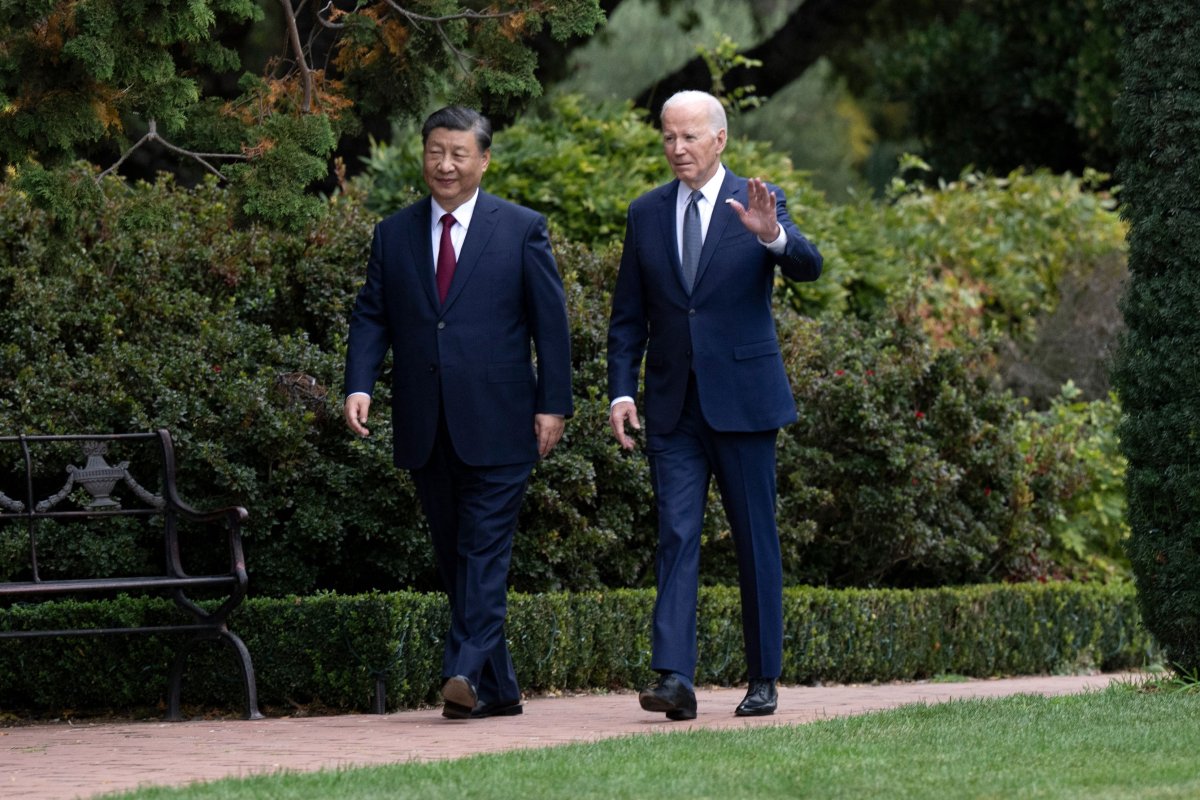 Xi, Jinping, and, Joe, Biden, walk, California