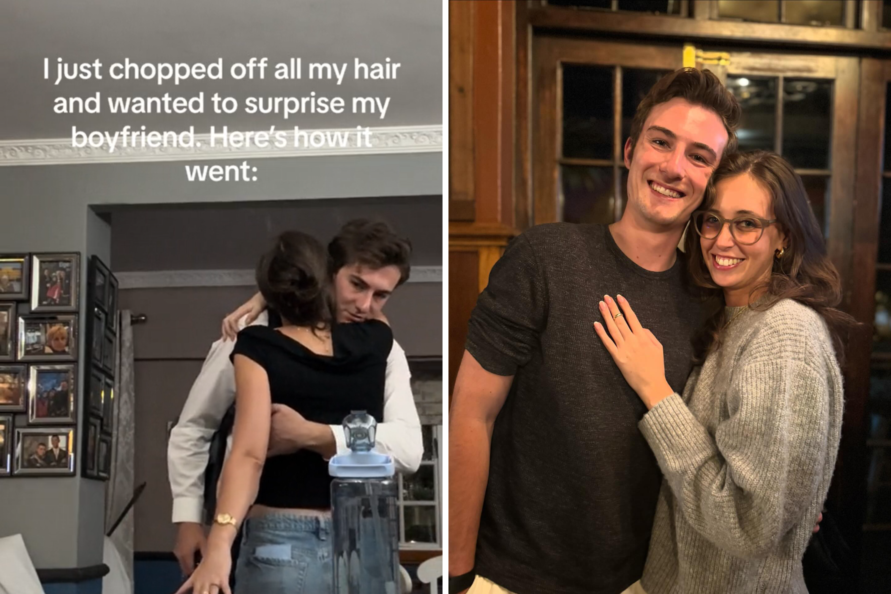 Woman surprises boyfriend with new short haircut, reaction deserves a medal