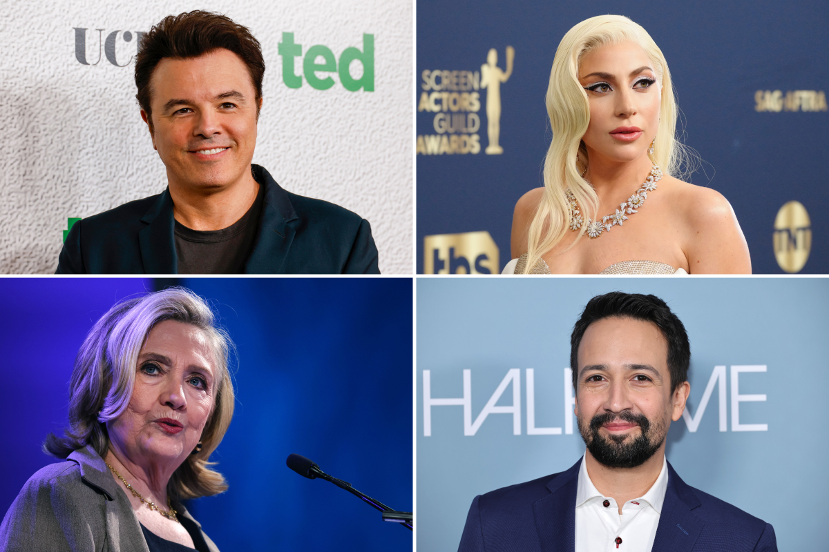 Seth MacFarlane, Gaga, Hilary Clinton, Lin-Manual Miranda