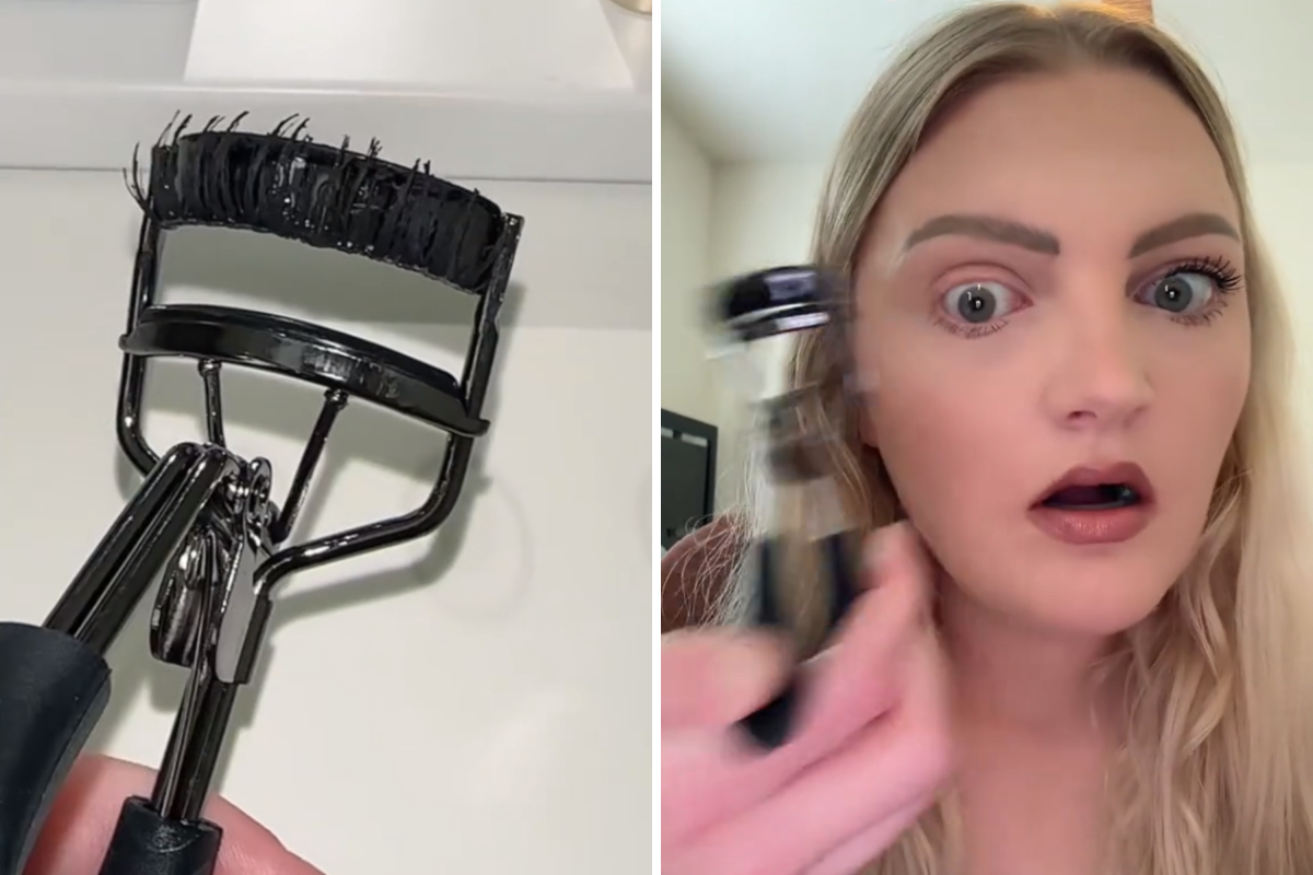 Woman Rips Out Eyelashes With Lash Curler