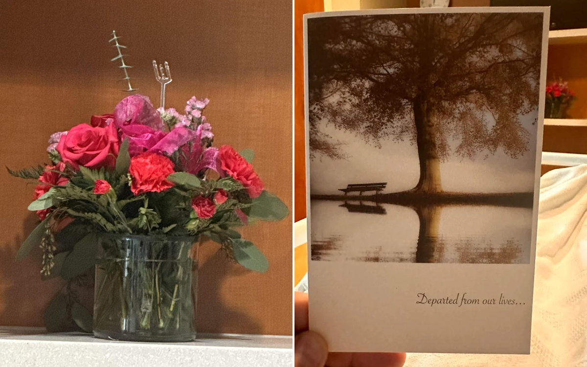 Woman sends dad flowers after heart attack—Stunned at card sent with them