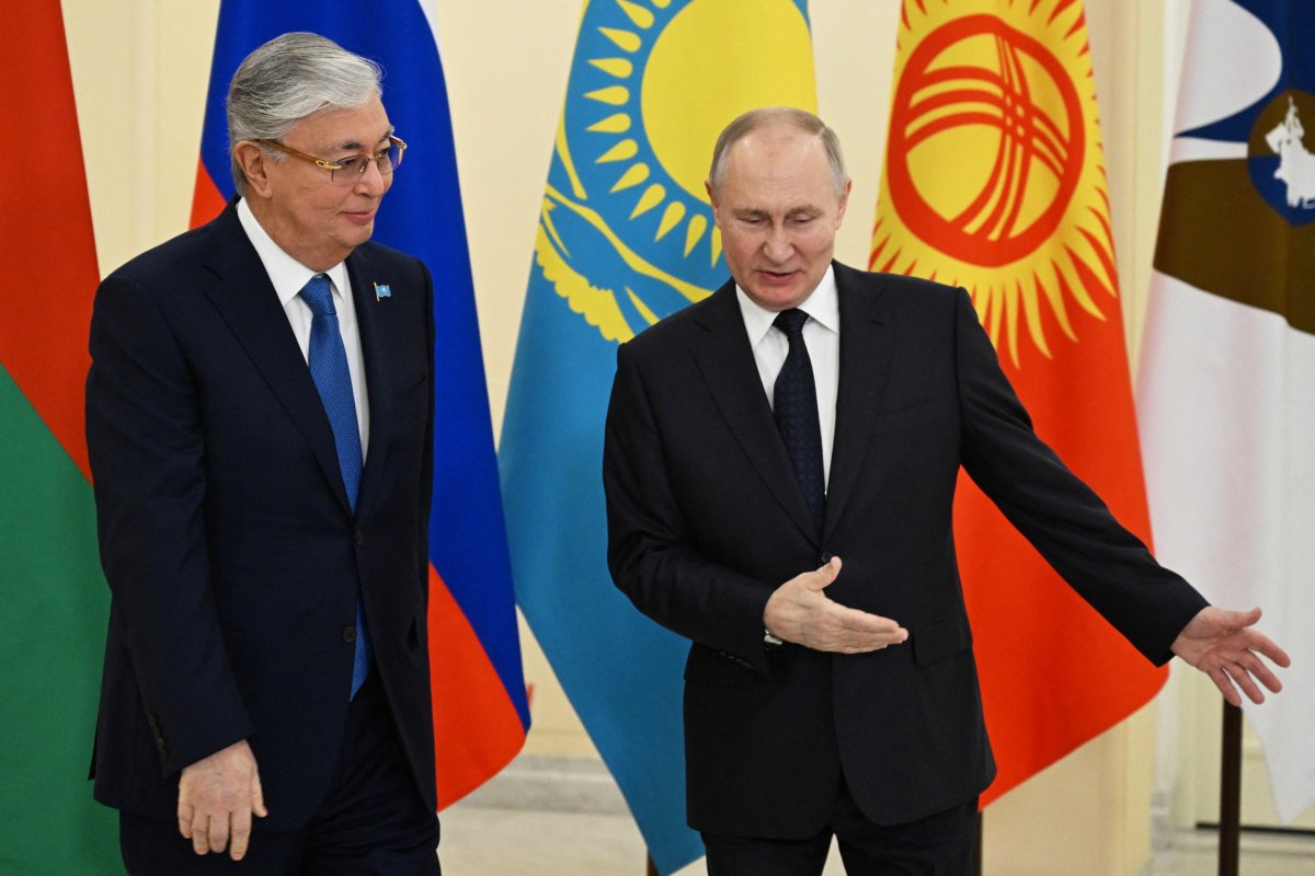 Kassym-Jomart Tokayev and Vladimir Putin in 2023