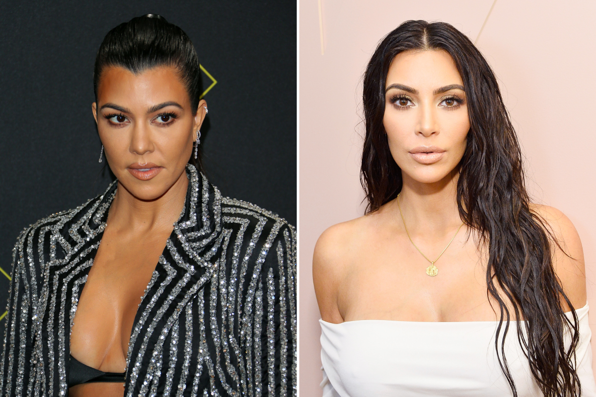 Kourtney Kardashian, 2019 (left). Kim Kardashian, 2017.