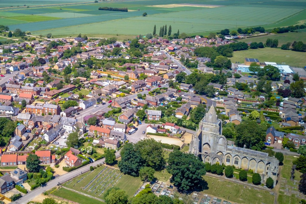 The town of Crowland, Lincolnshire