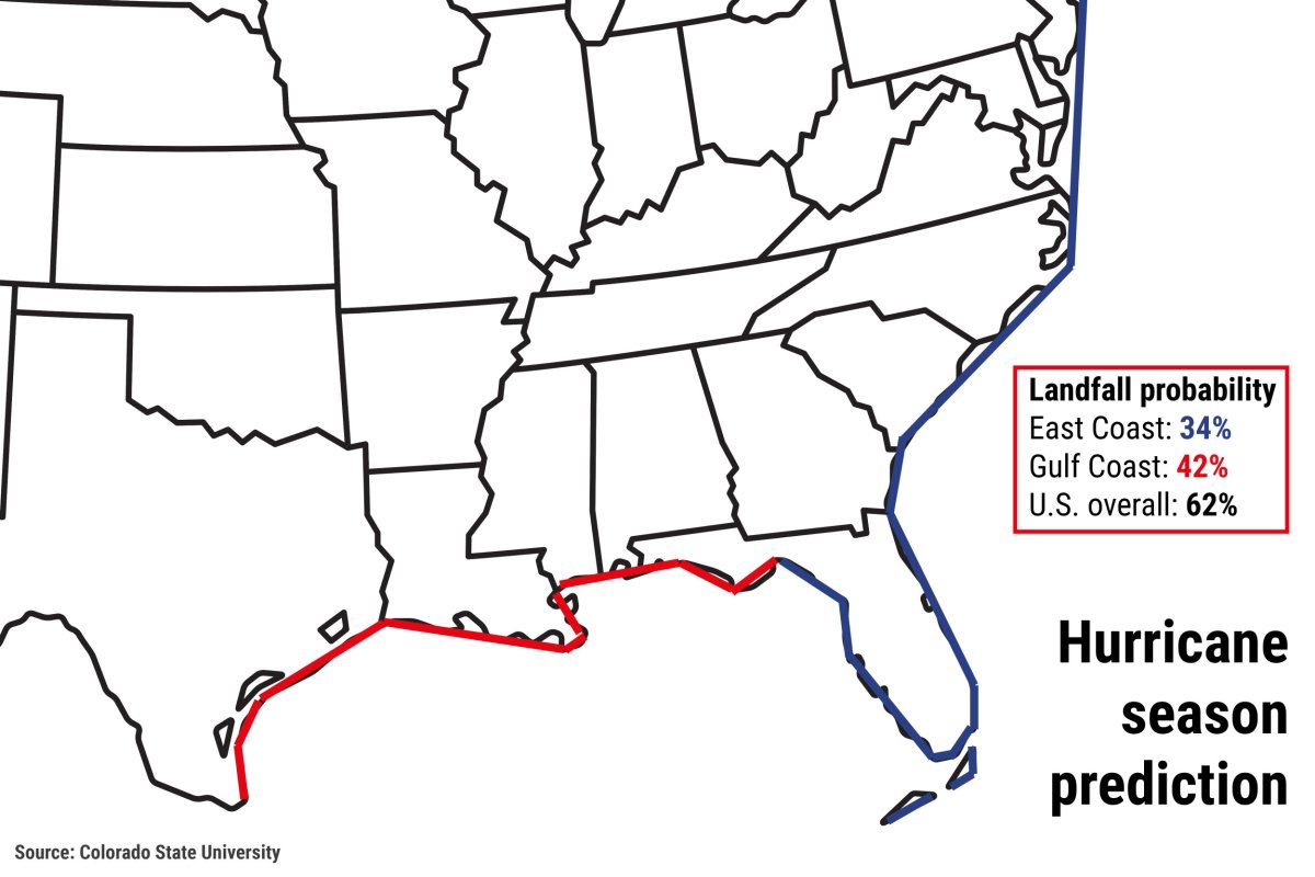 Hurricane risk map