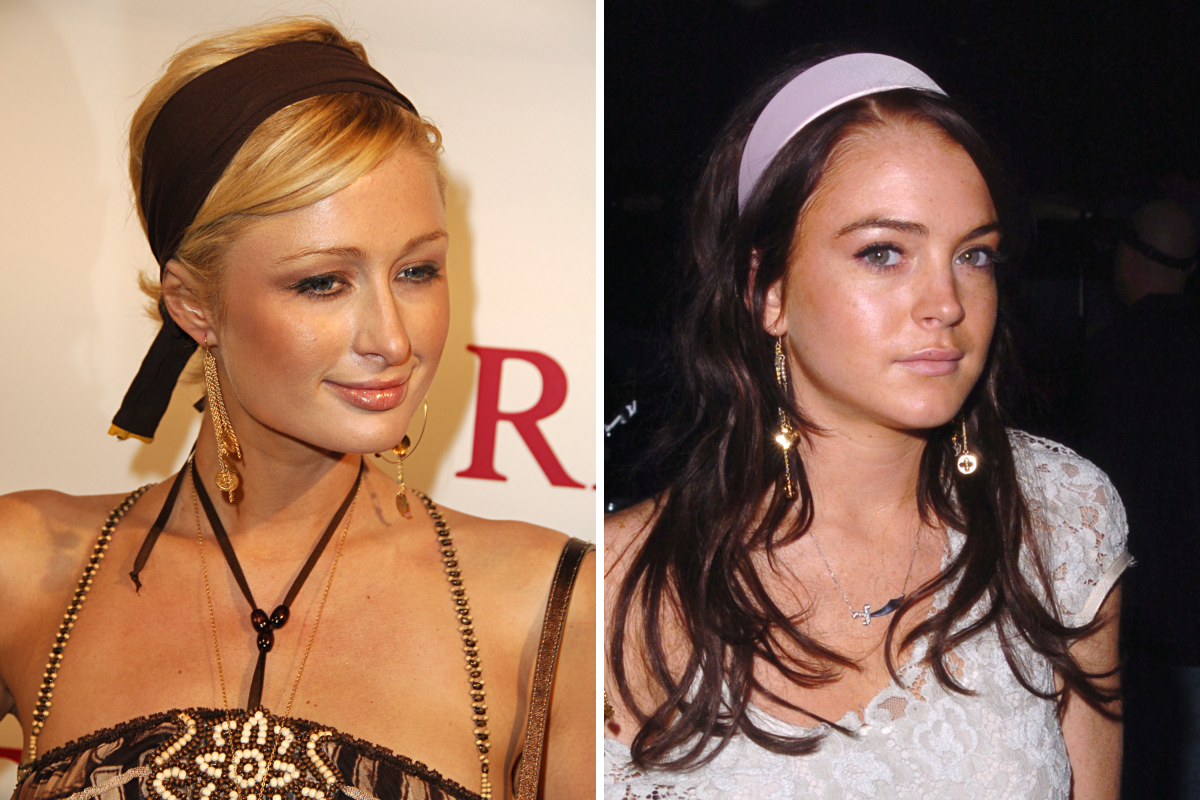 Stock Images Pari Hilton Lindsay Lohan Headbands
