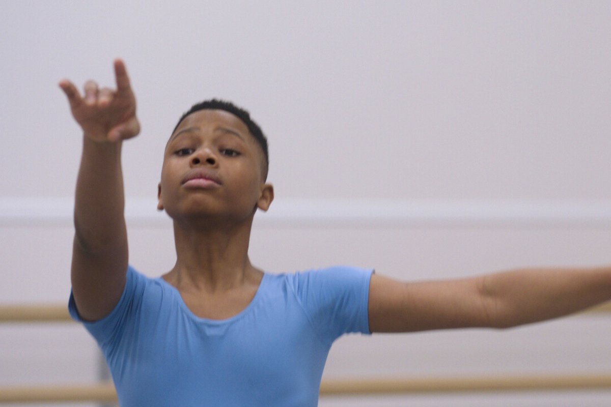Anthony Madu dances ballet at Elmhurst school