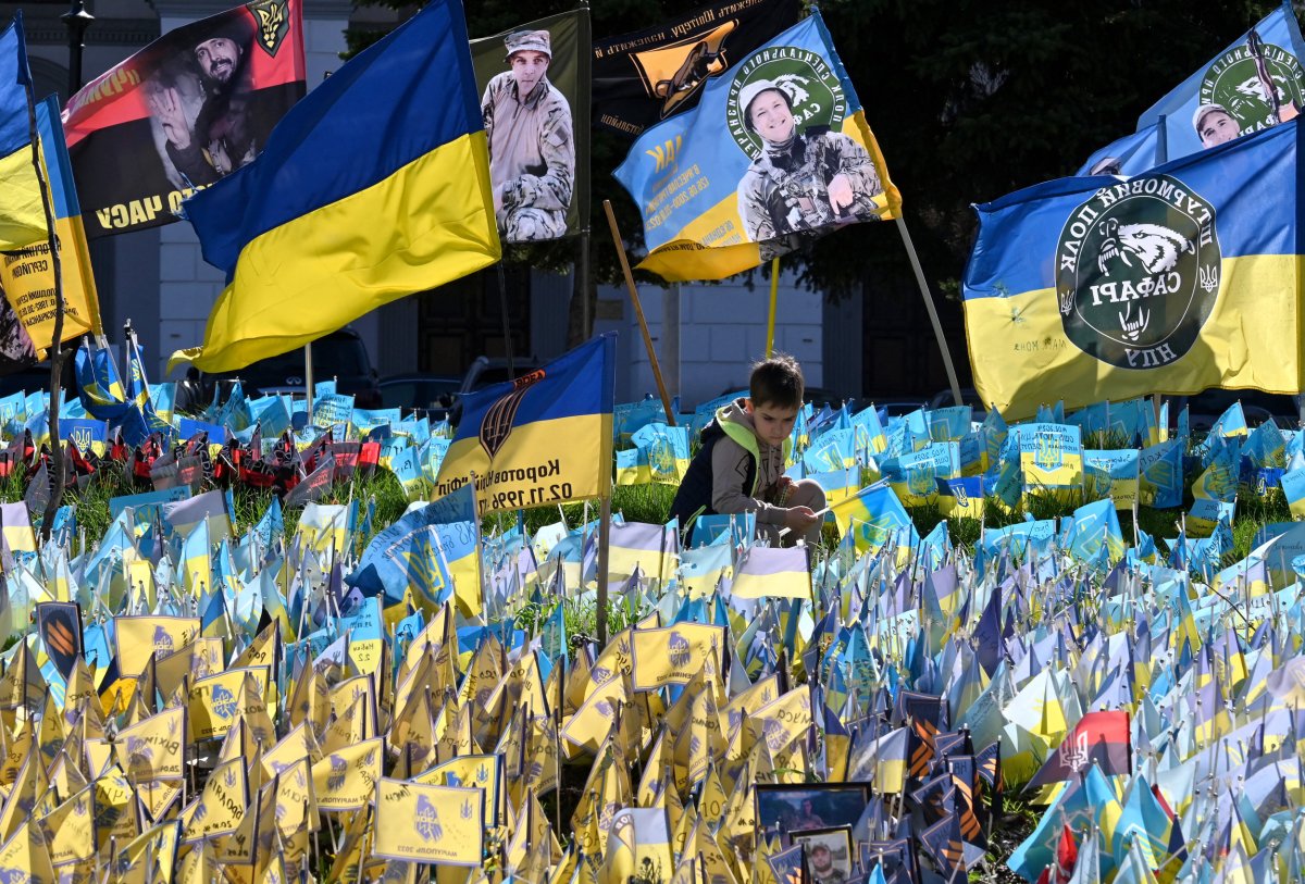 Ukrainian military memorial in Kyiv April 2024