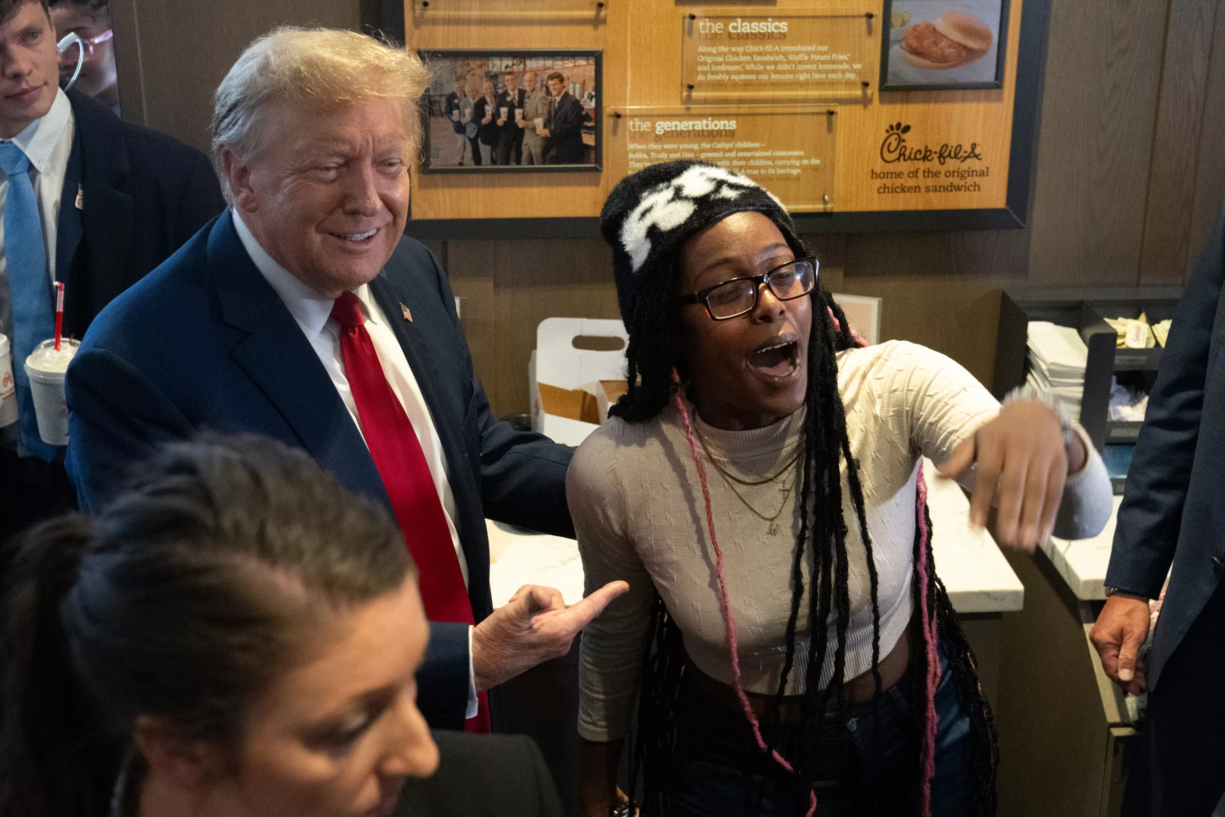 Donald Trump's Interaction With Black Woman in Chick-Fil-A Goes Viral - Vimarsana News