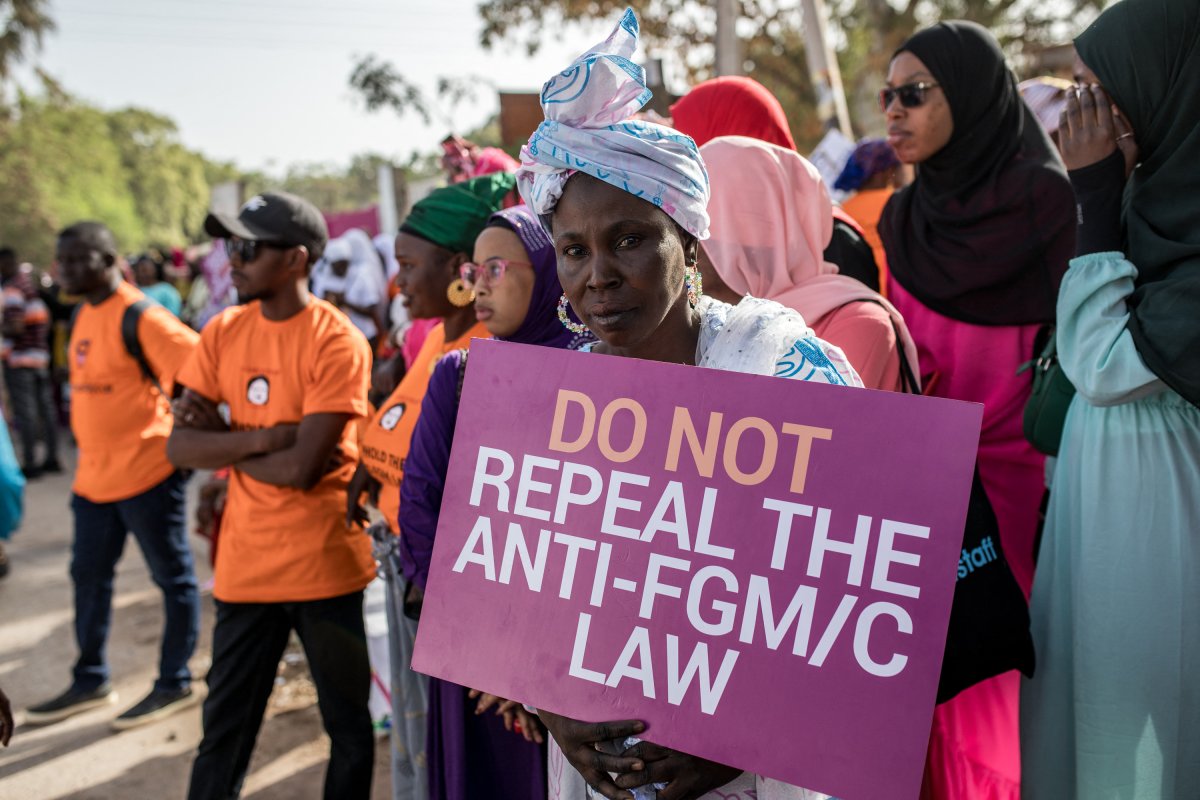 Anti-Female Genital Mutilation (FGM) protester 