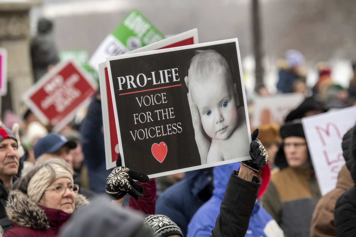 Anti-abortion protest sign