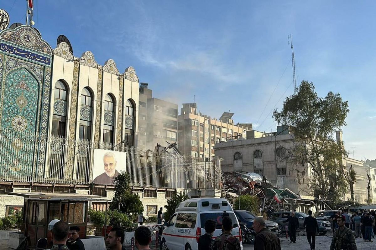 Attack, near, Iran, embassy, in, Damascus, Syria